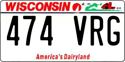 WI license plate 474VRG