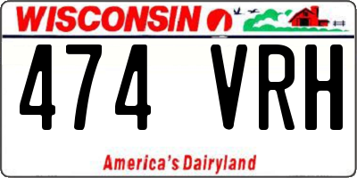 WI license plate 474VRH