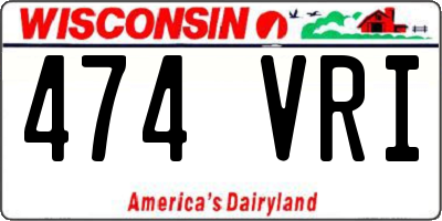 WI license plate 474VRI