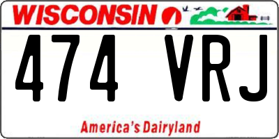 WI license plate 474VRJ
