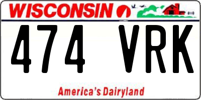 WI license plate 474VRK