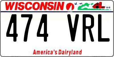 WI license plate 474VRL