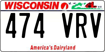 WI license plate 474VRV