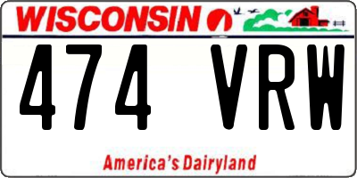 WI license plate 474VRW