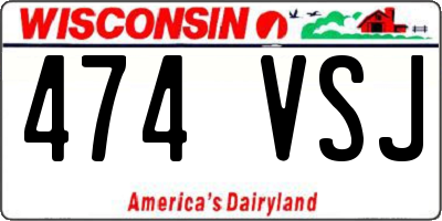 WI license plate 474VSJ