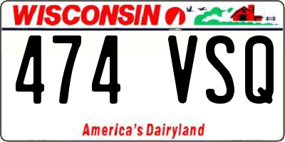 WI license plate 474VSQ