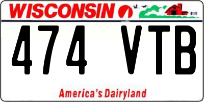 WI license plate 474VTB