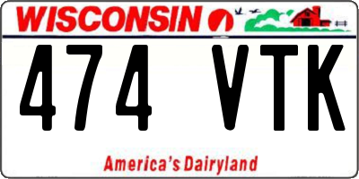 WI license plate 474VTK
