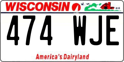 WI license plate 474WJE