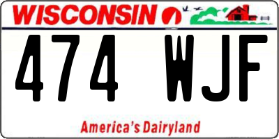 WI license plate 474WJF