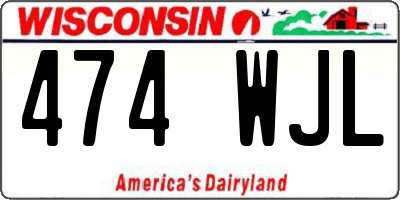WI license plate 474WJL