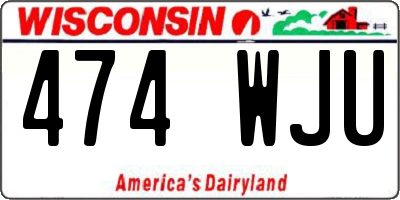 WI license plate 474WJU