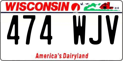 WI license plate 474WJV