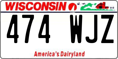 WI license plate 474WJZ