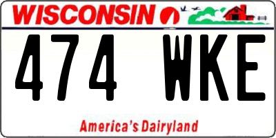 WI license plate 474WKE