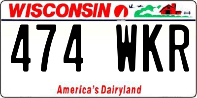 WI license plate 474WKR