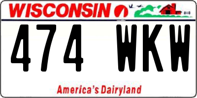 WI license plate 474WKW
