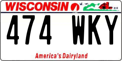 WI license plate 474WKY