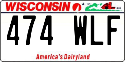 WI license plate 474WLF