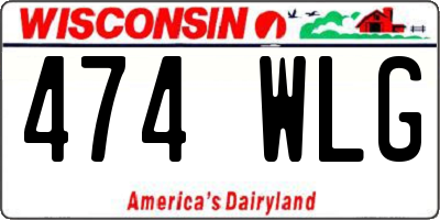 WI license plate 474WLG