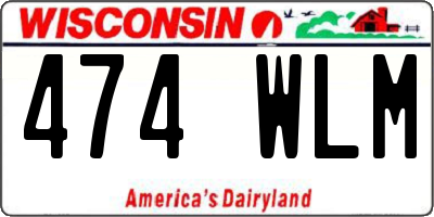 WI license plate 474WLM