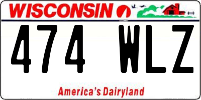 WI license plate 474WLZ