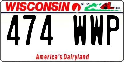 WI license plate 474WWP