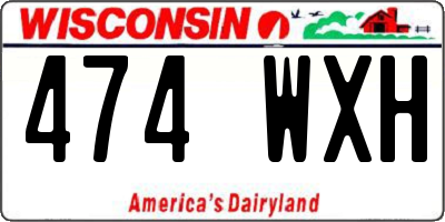 WI license plate 474WXH