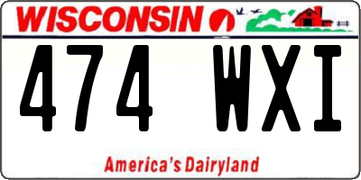 WI license plate 474WXI