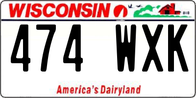 WI license plate 474WXK