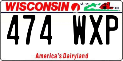 WI license plate 474WXP