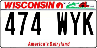 WI license plate 474WYK