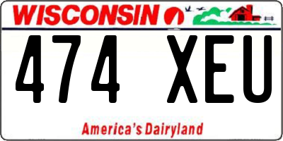 WI license plate 474XEU