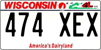WI license plate 474XEX
