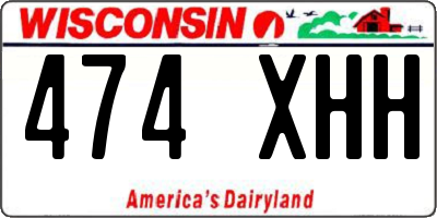 WI license plate 474XHH