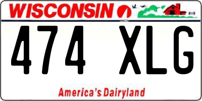 WI license plate 474XLG
