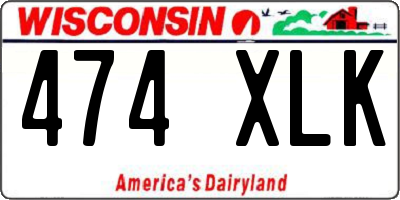 WI license plate 474XLK