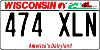 WI license plate 474XLN