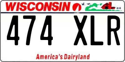 WI license plate 474XLR