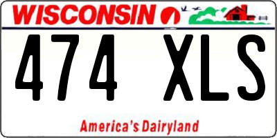 WI license plate 474XLS