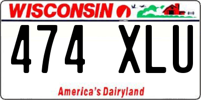 WI license plate 474XLU