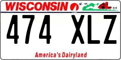WI license plate 474XLZ