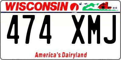 WI license plate 474XMJ