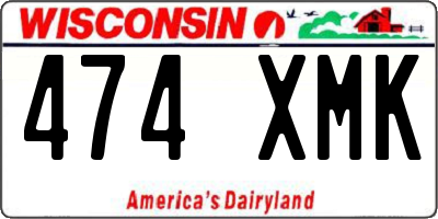 WI license plate 474XMK