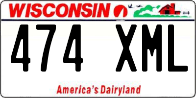 WI license plate 474XML