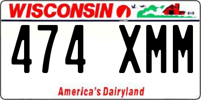 WI license plate 474XMM