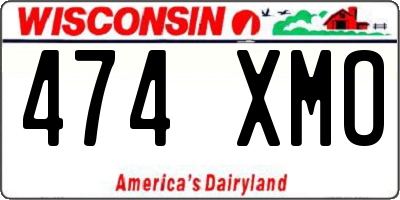 WI license plate 474XMO
