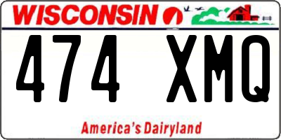 WI license plate 474XMQ