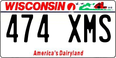 WI license plate 474XMS