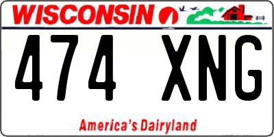 WI license plate 474XNG